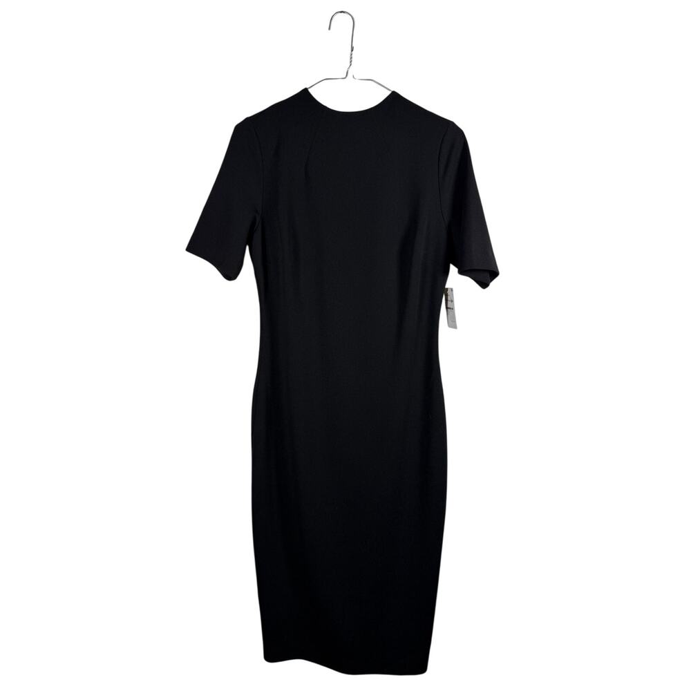 Alexia Admor NWT Black Sheath Dress Small Gold Zipper Holiday Party Christmas